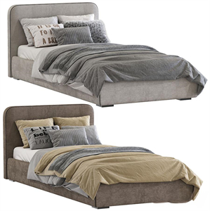 Bed with a soft headboard 11